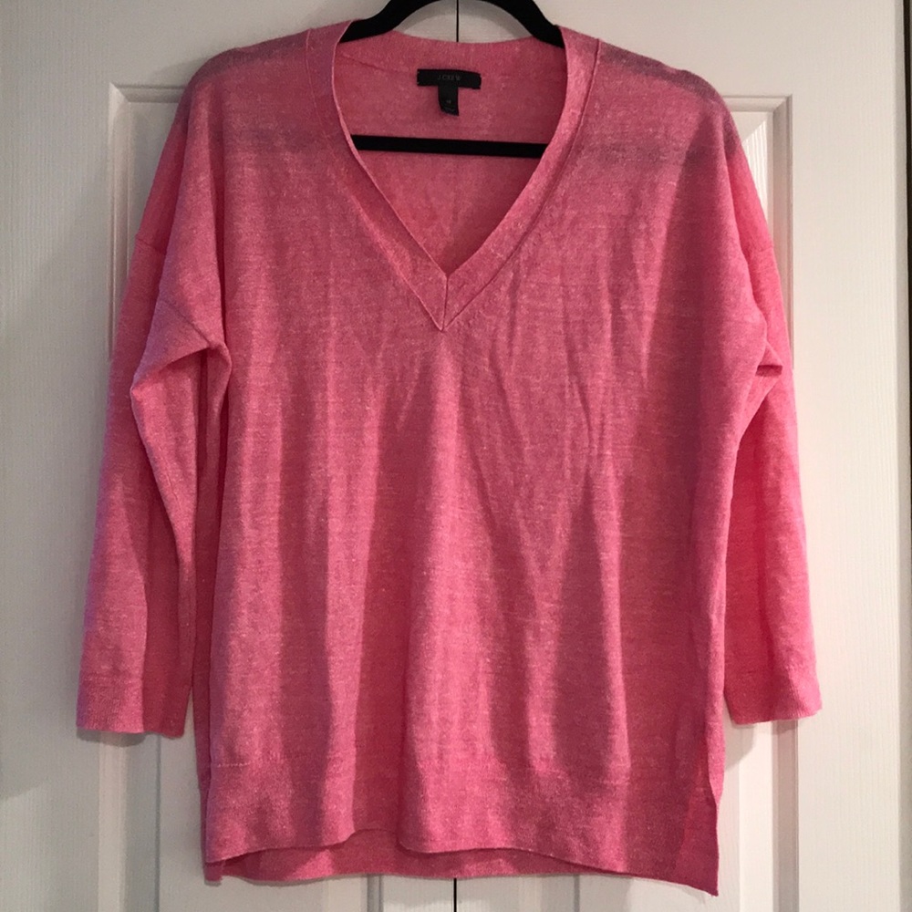 NWOT JCrew pink sweater XS